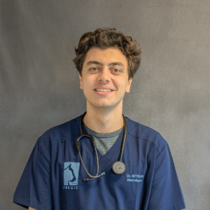 Photo de profil d'une vétérinaire du service de neurologie.