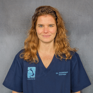 Photo de profil d'une vétérinaire du service de neurologie.