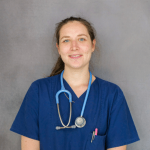 Photo de profil d'une vétérinaire du service d'oncologie.