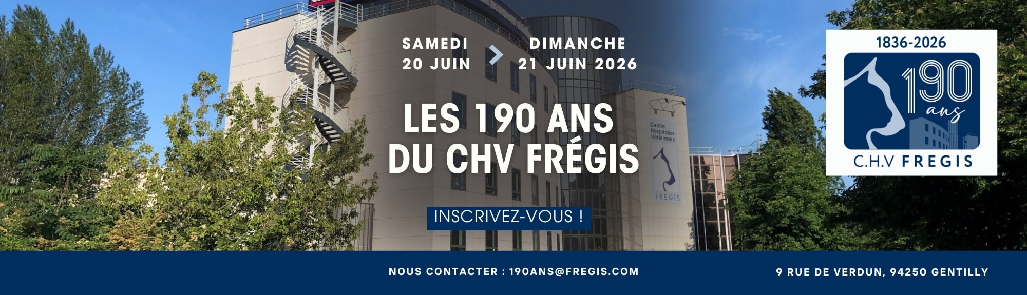 Bandeaux de haut de page des 190 ANS du chv fregis